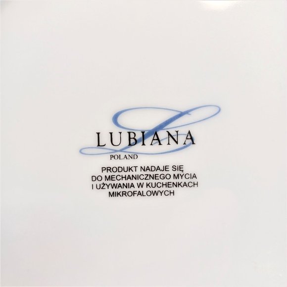 Set/3 Lubiana Poland China 10.25" Dinner Plates butterflies flowers rope trim - Picture 5 of 5